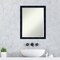 Beveled Wood Bathroom Wall Mirror, Madison Black Frame